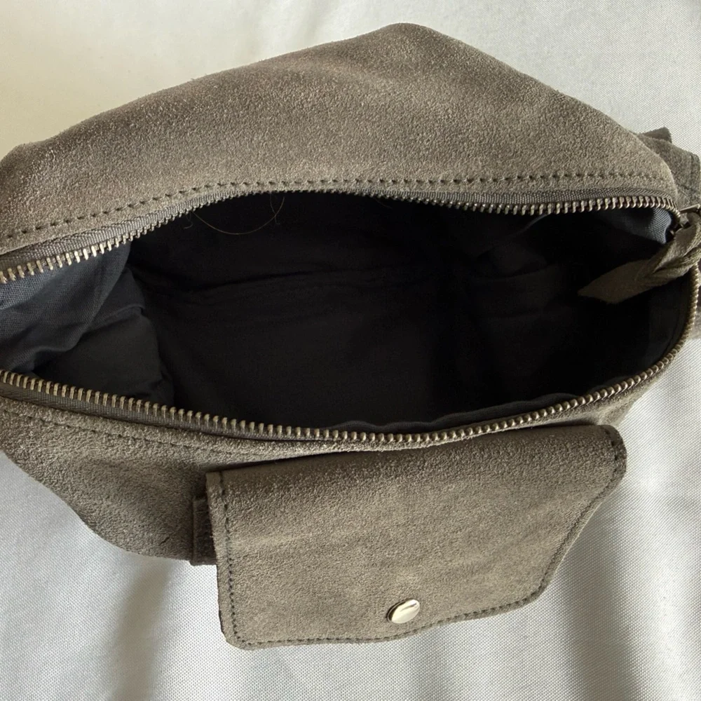 Raj Gray Suede Bag - Picture 3 of 4